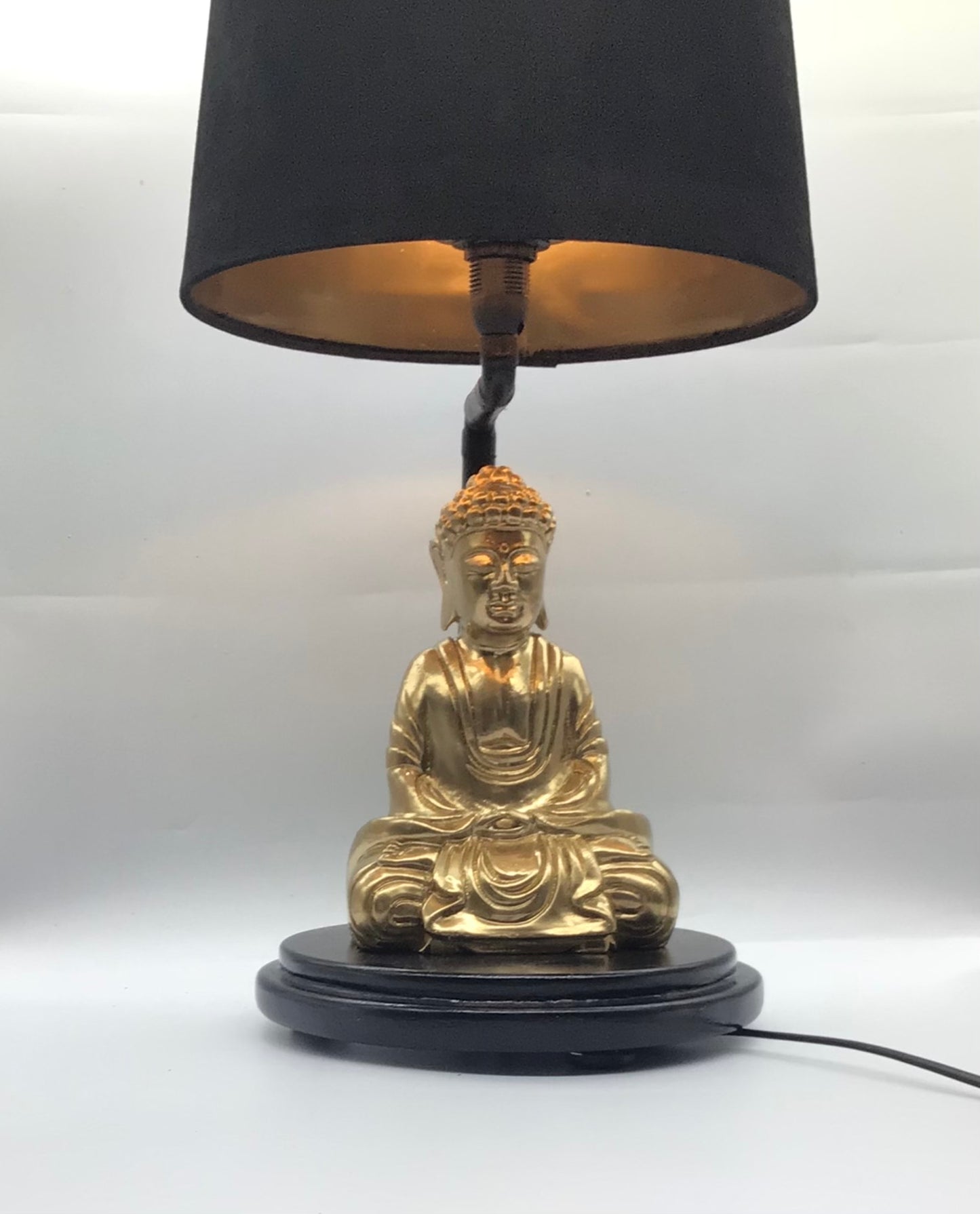 AMITABHA - Meditation Buddha Wooden Table Lamp