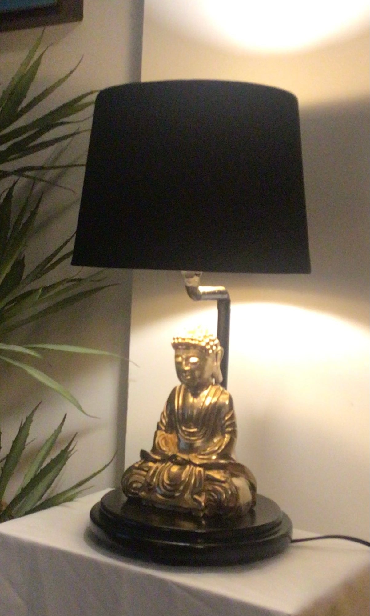 AMITABHA - Meditation Buddha Wooden Table Lamp