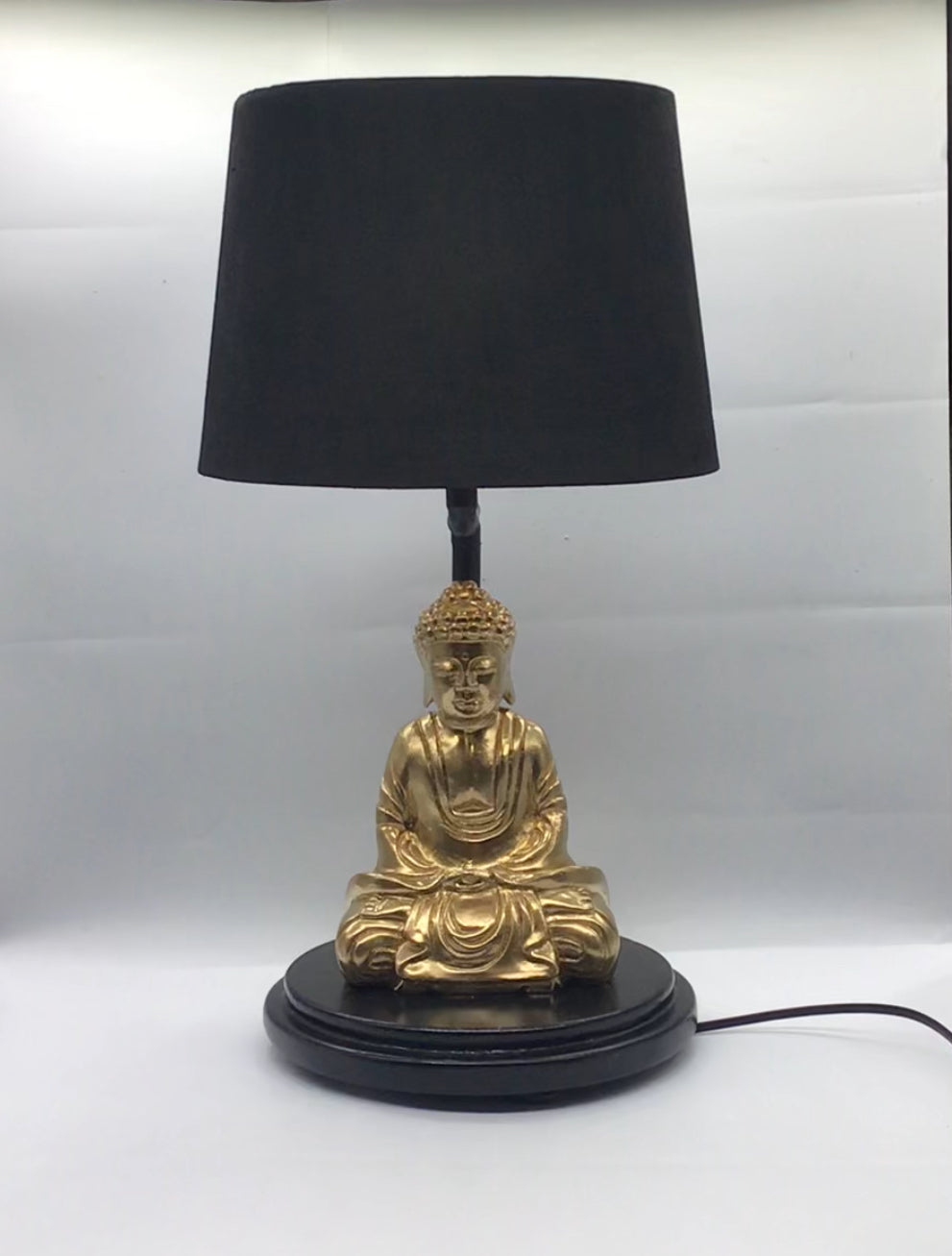 AMITABHA - Meditation Buddha Wooden Table Lamp