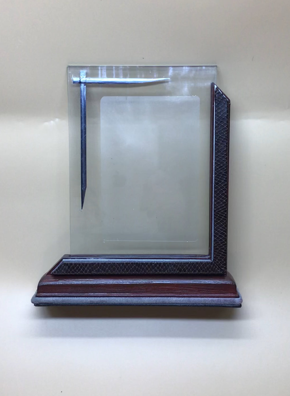 Pair (X2) of Mirror Image Art Deco Leather Photo Frames