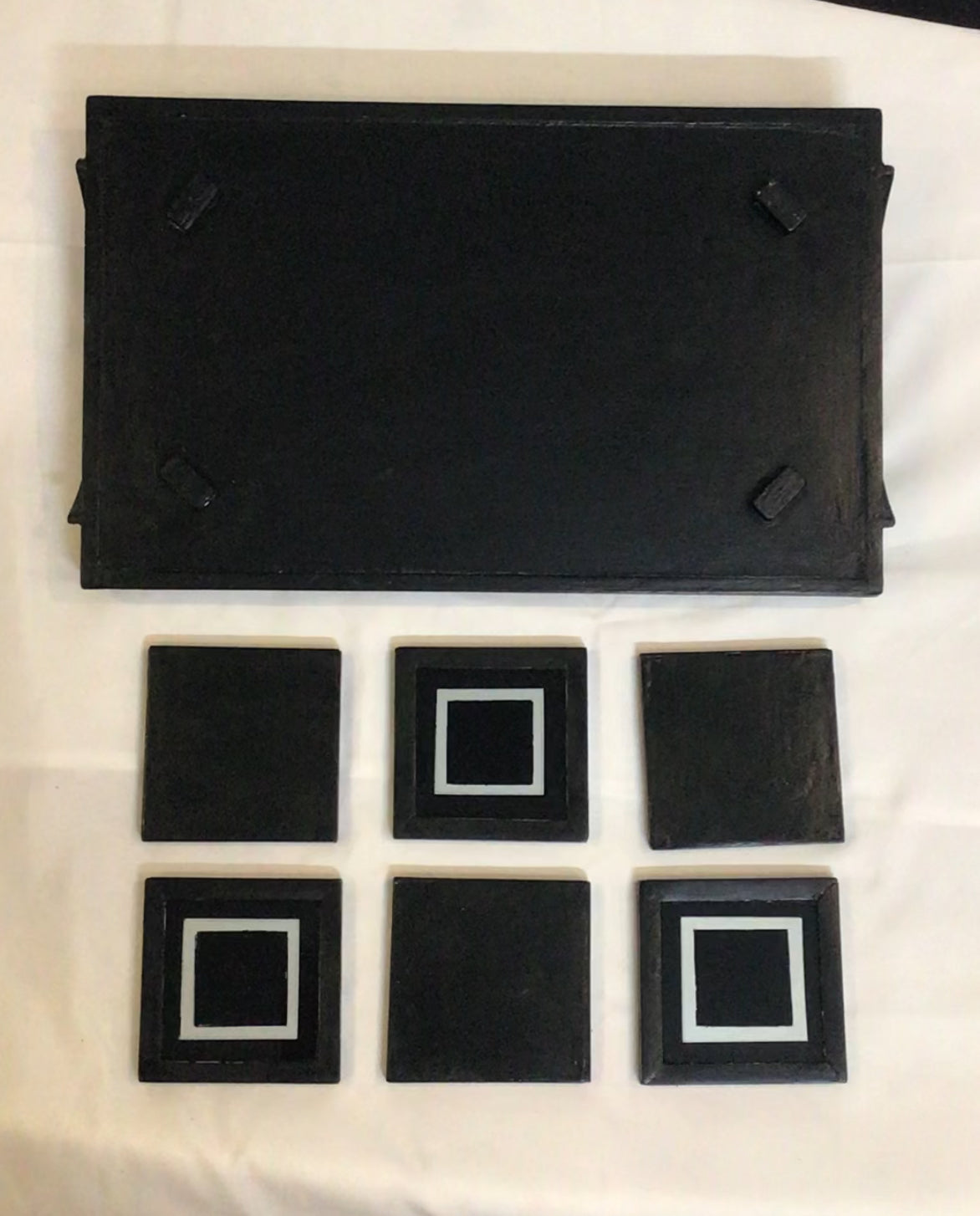 Art Deco Tray/Coaster Set