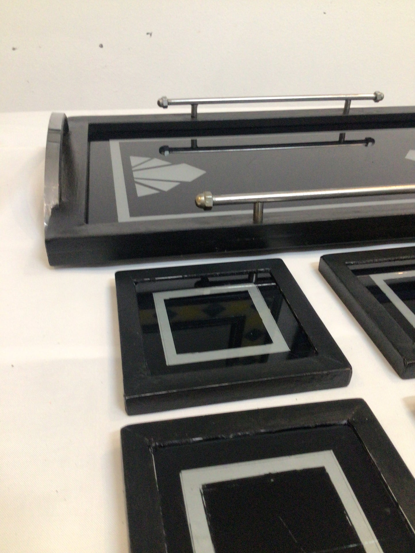 Art Deco Tray/Coaster Set