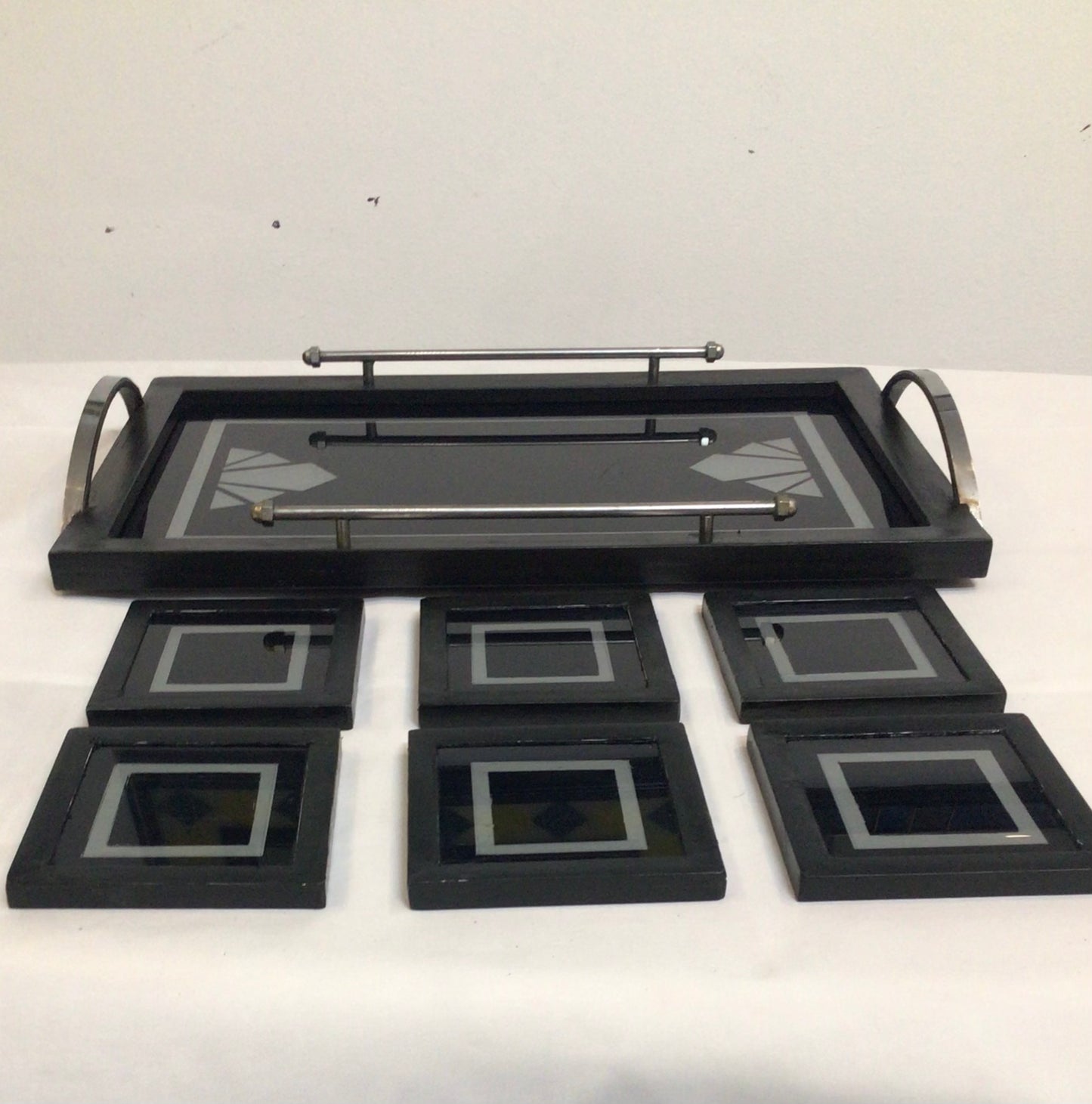 Art Deco Tray/Coaster Set