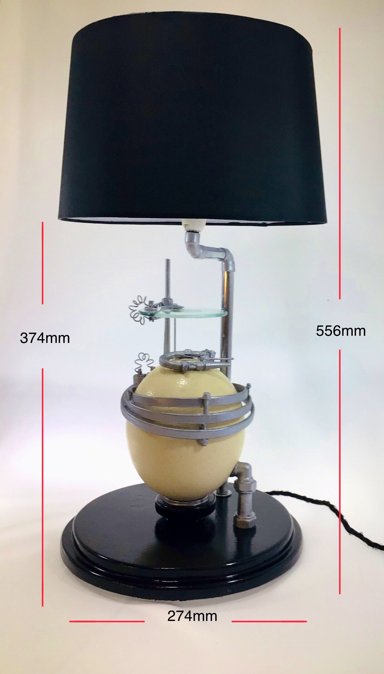 Ostrich Egg Accent Table Lamp