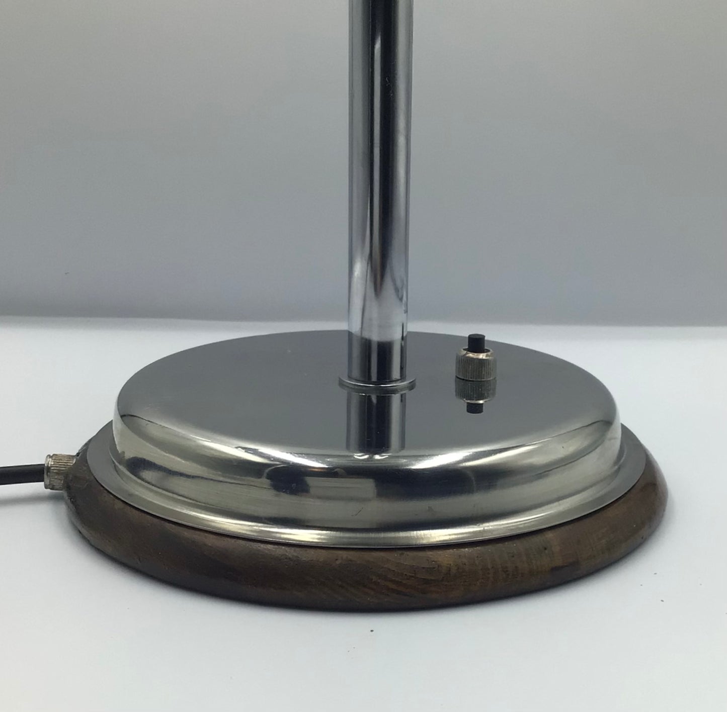 Art Deco Chrome and Glass Desk Lamp