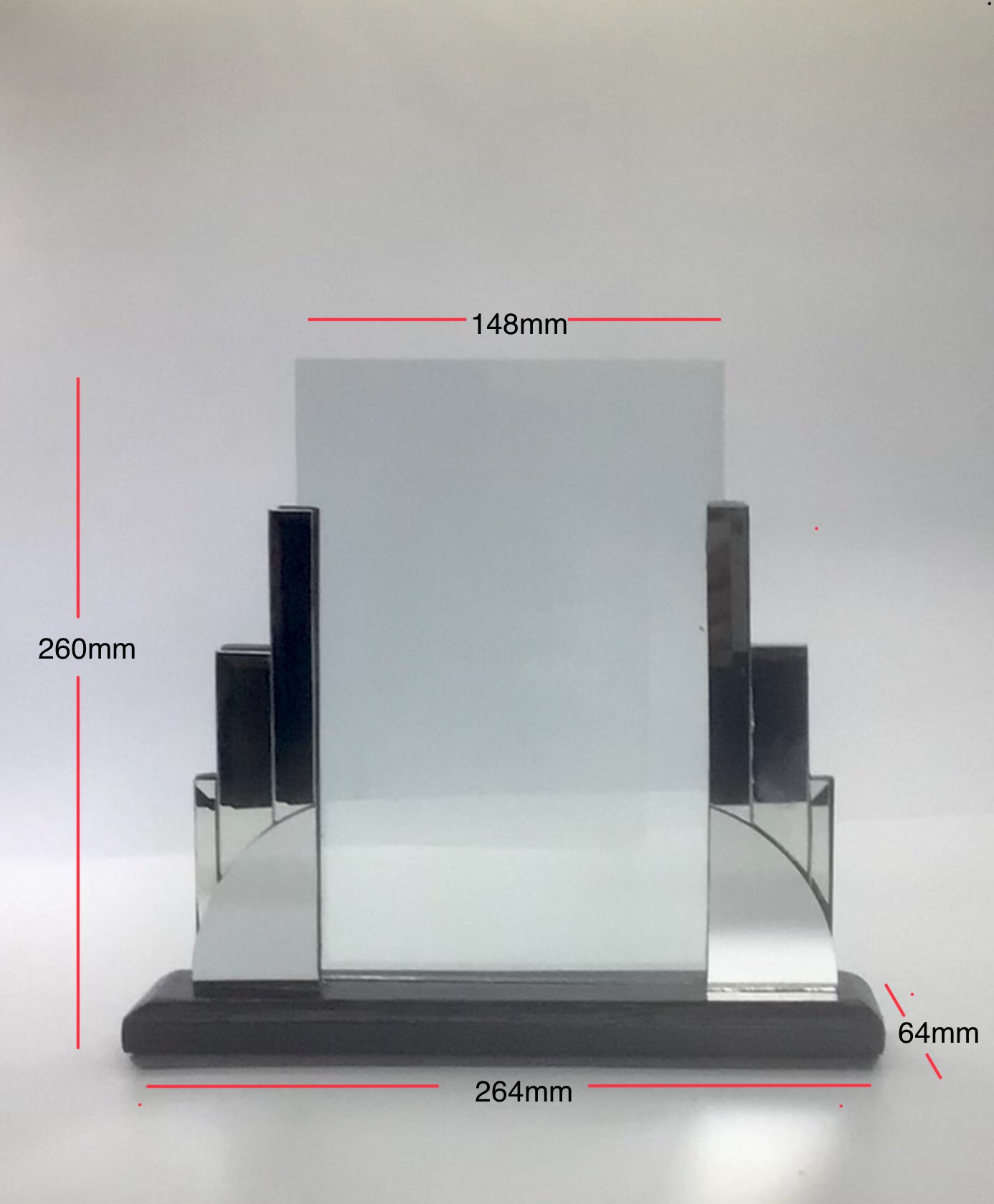 Art Deco Style Mirrored Photo Frame