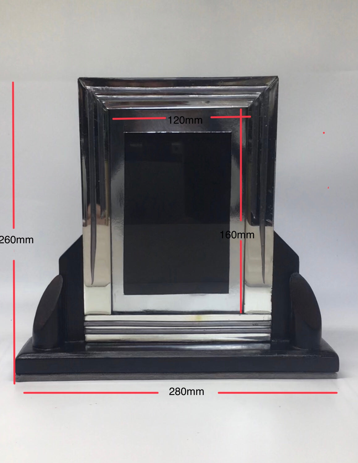 Art Deco design Silver Photo Frame