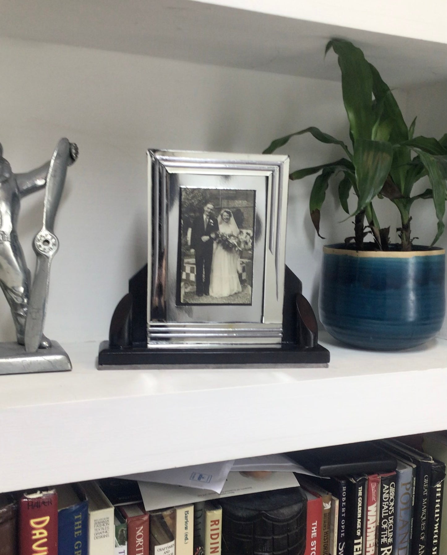 Art Deco design Silver Photo Frame
