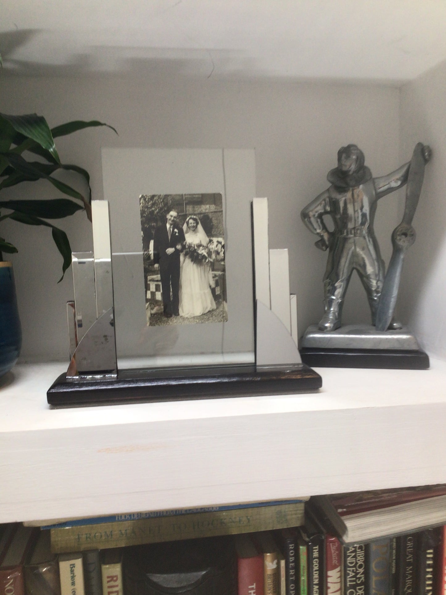 Art Deco Style Mirrored Photo Frame