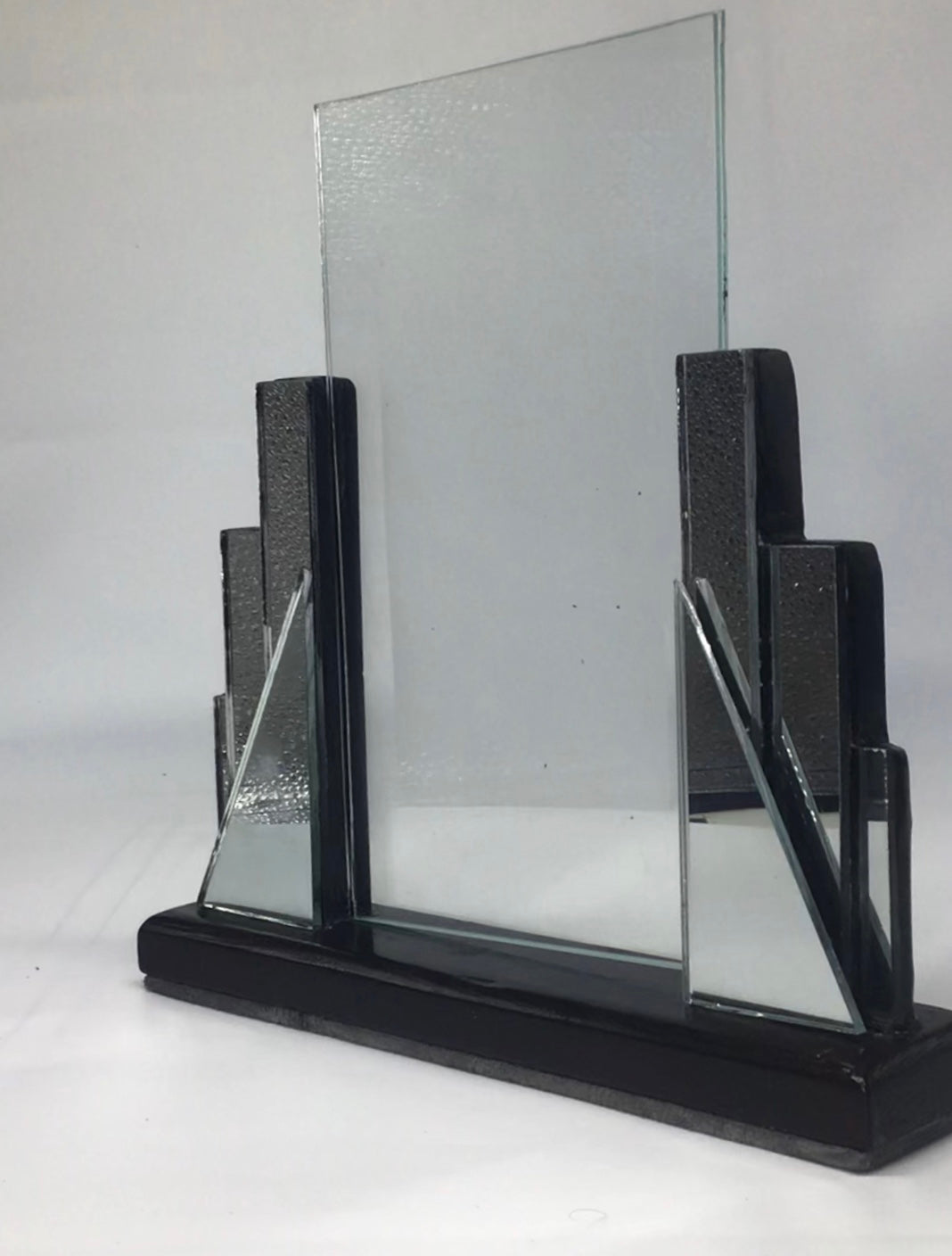 Art Deco Design Mirrored Photo Frame