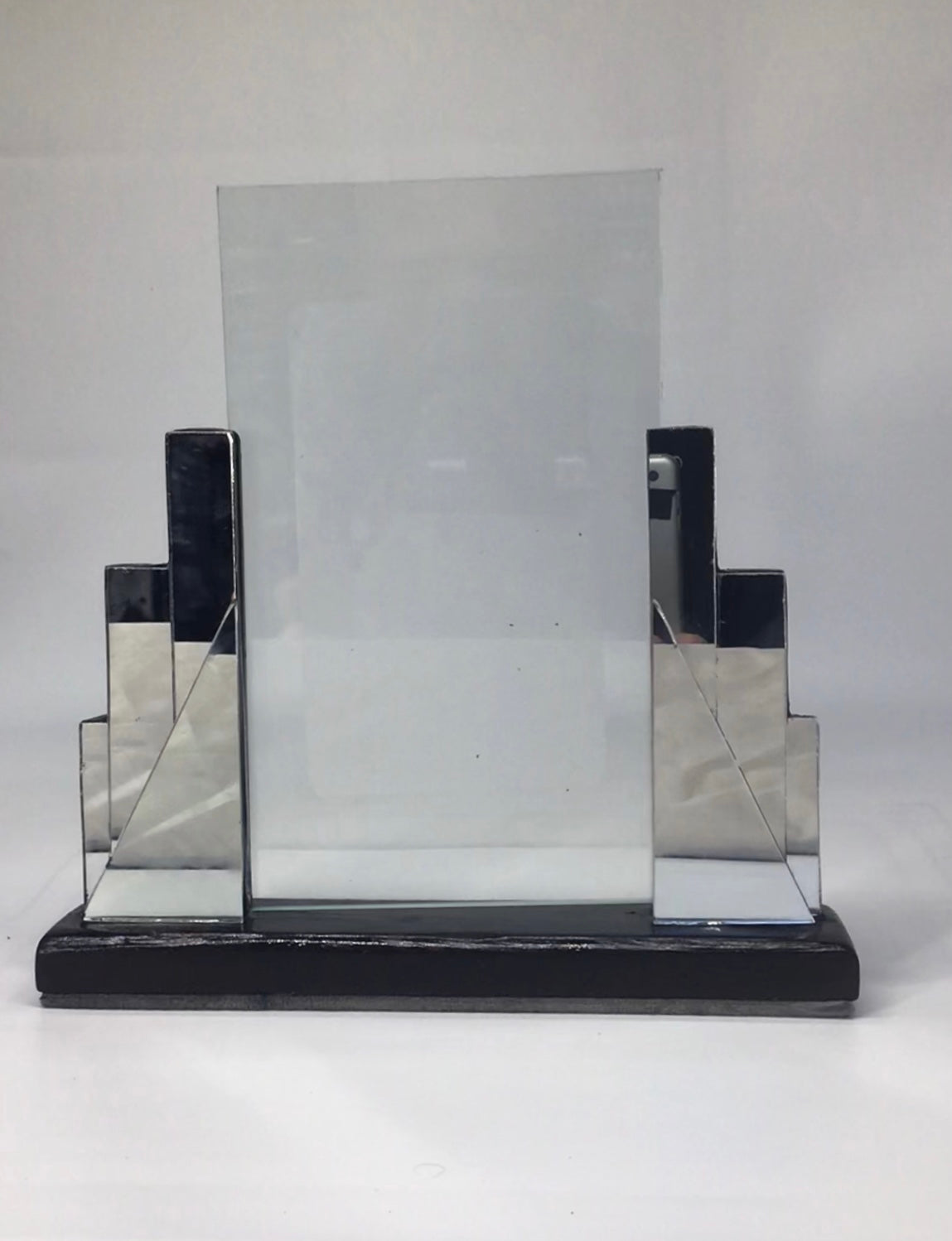 Art Deco Design Mirrored Photo Frame