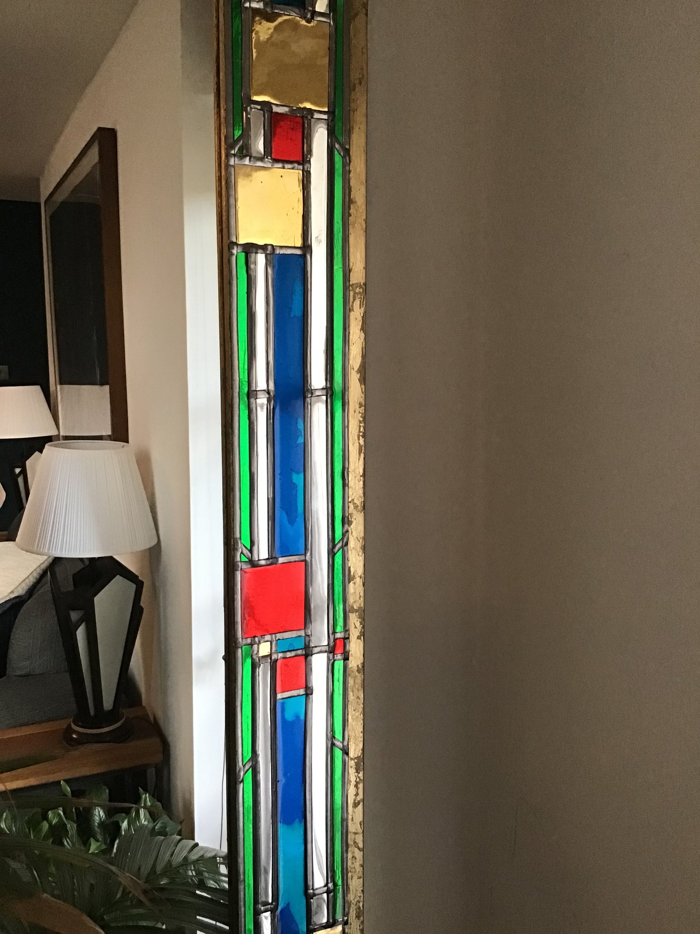 Large Art Deco Style Colourful Wall Mirror