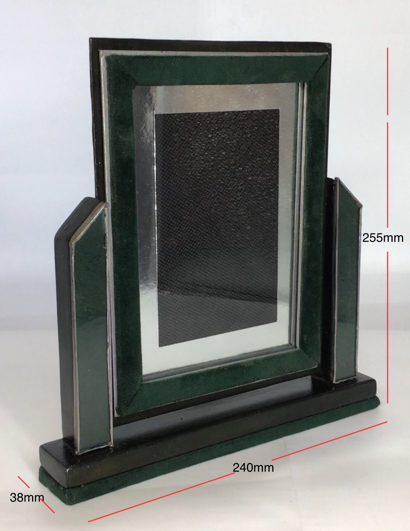 Green Velvet Art Deco Swivel Photo Frame