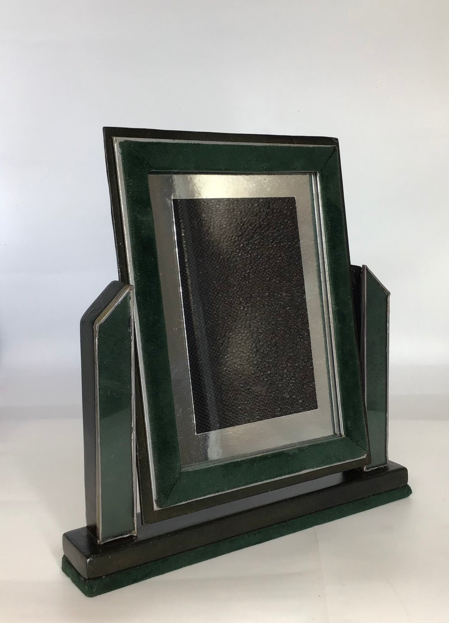 Green Velvet Art Deco Swivel Photo Frame