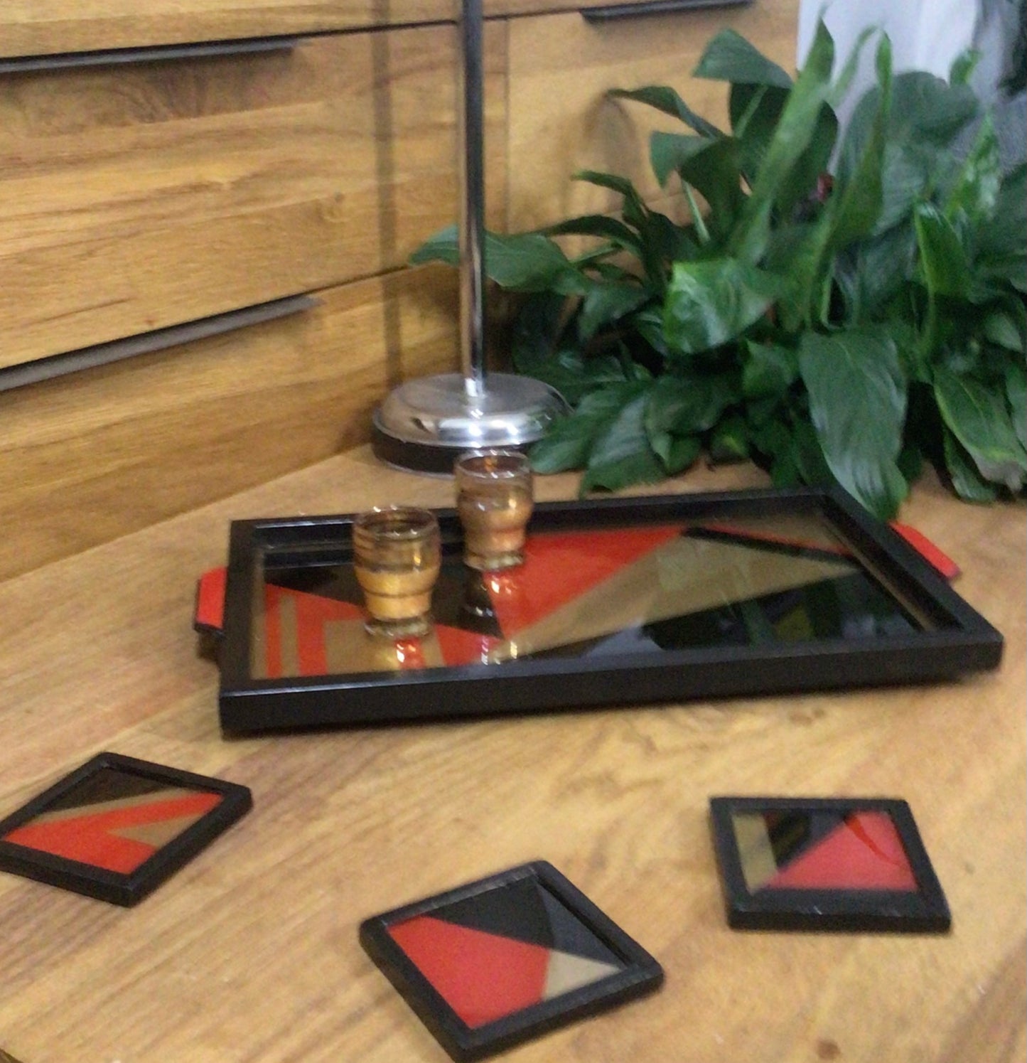 Bau Haus Tray/Coaster Set