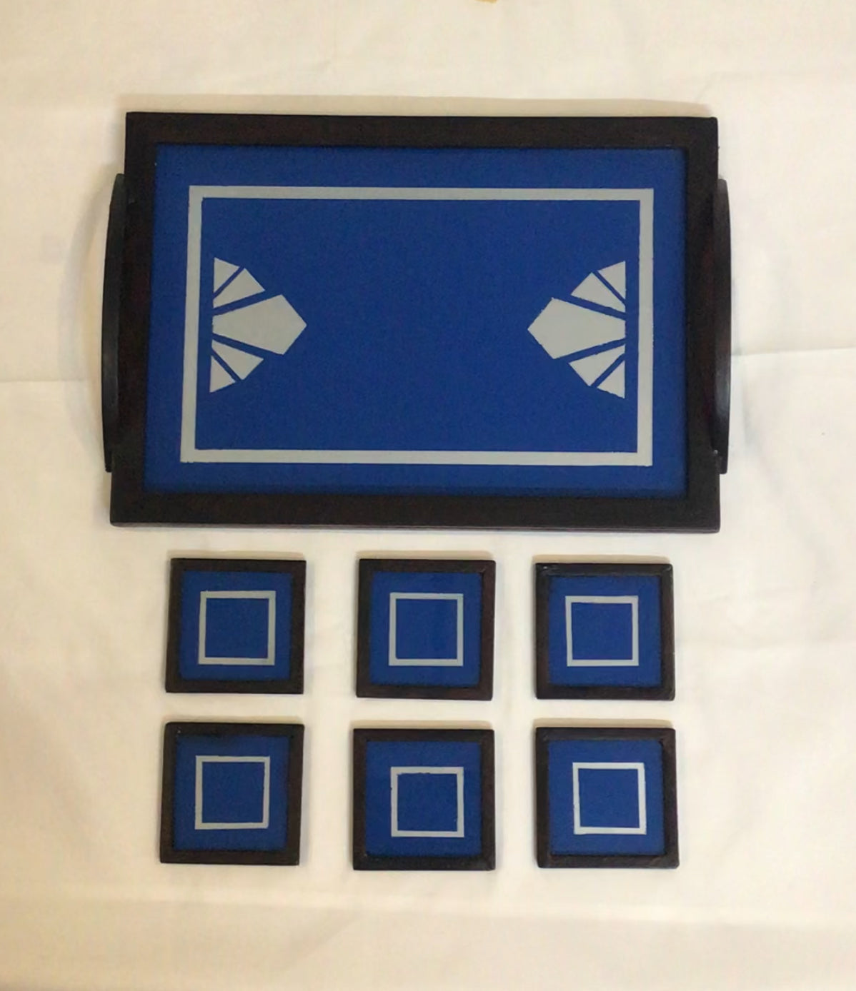 Art Deco Tray/Coasters Set