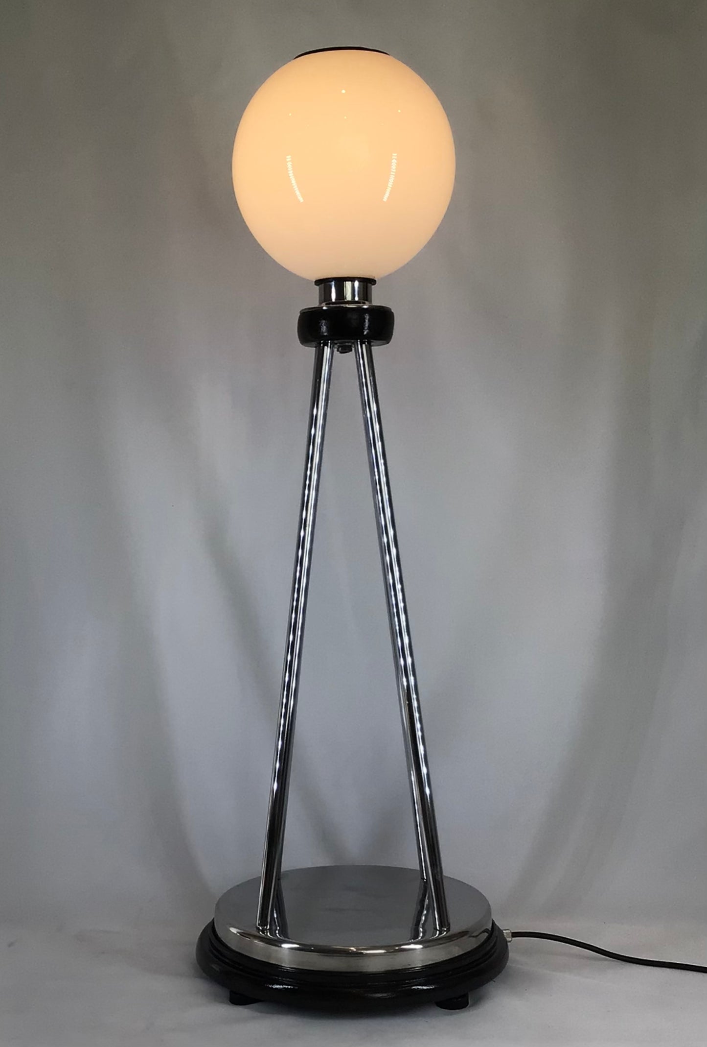 Chrome Globe Floor Lamp