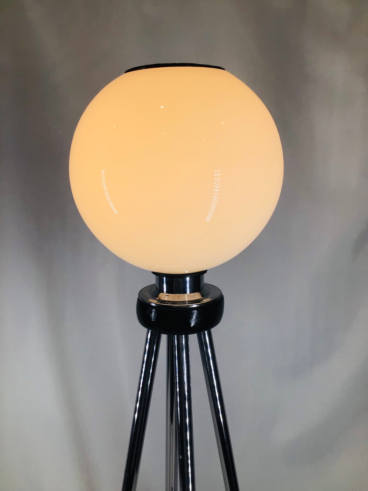 Chrome Globe Floor Lamp