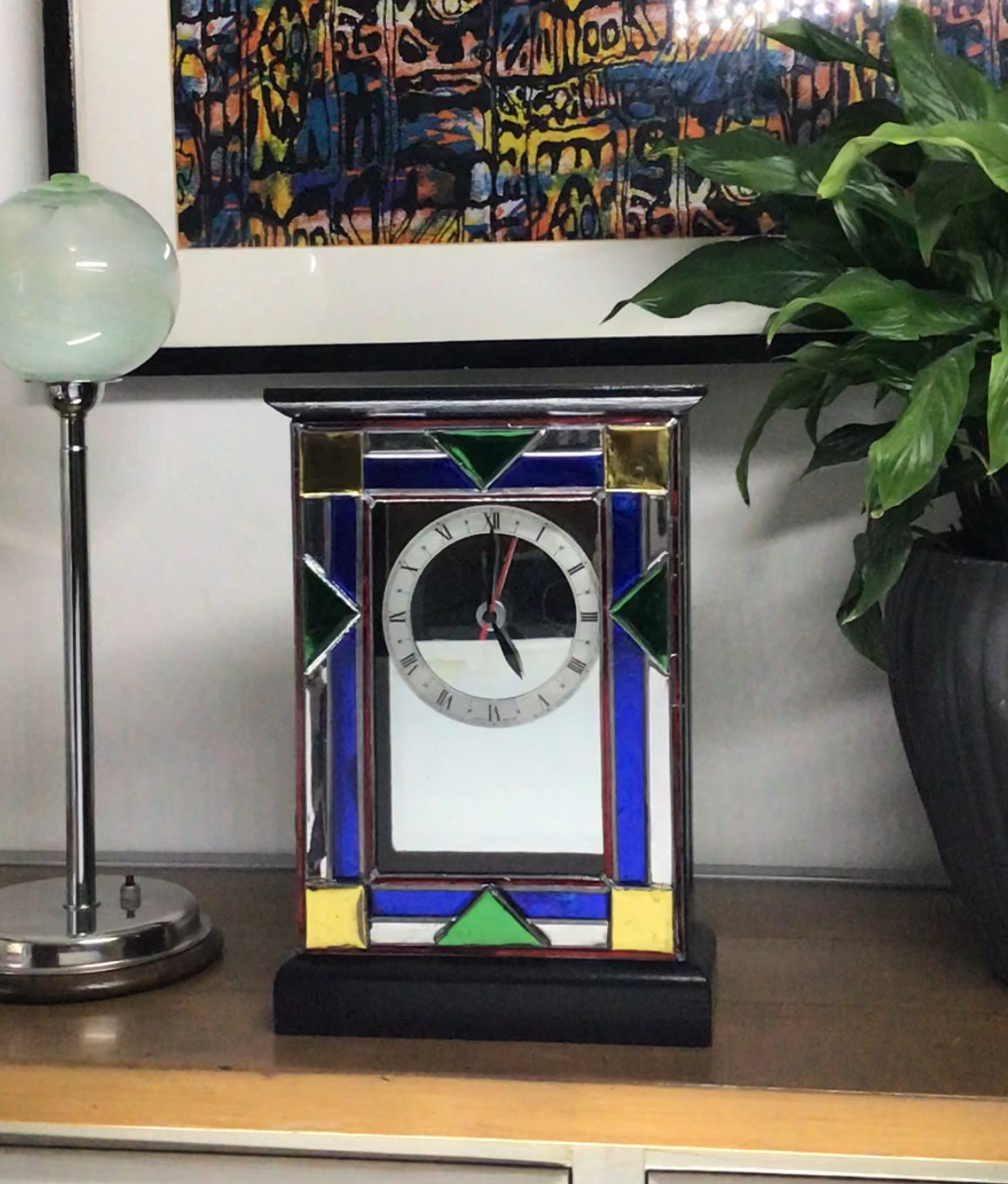 Large Arts and Craft Style Mantle Clock