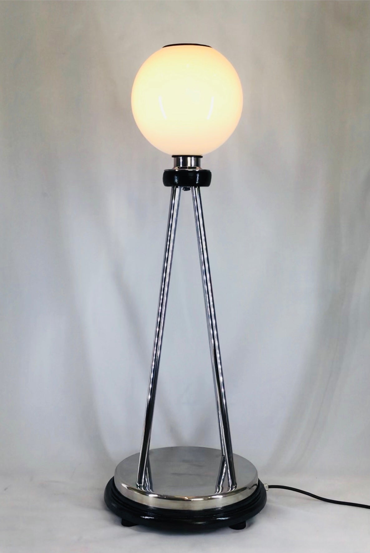 Chrome Globe Floor Lamp